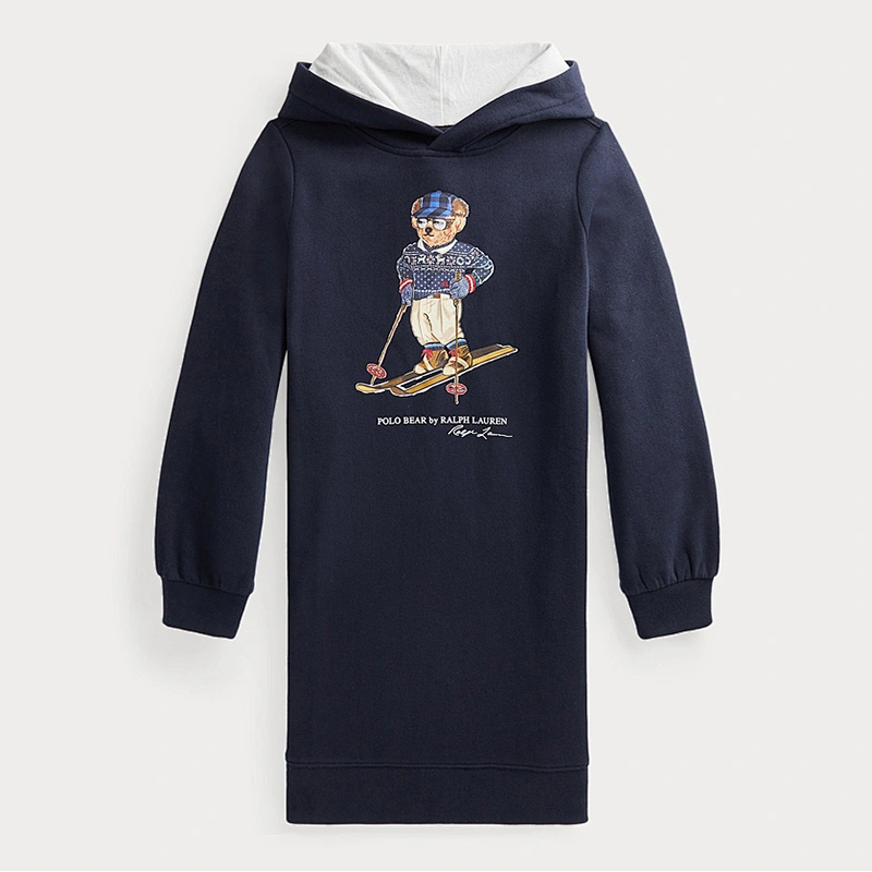 Custom Girls Casual Hoodie Sweatshirt Dress with Hood