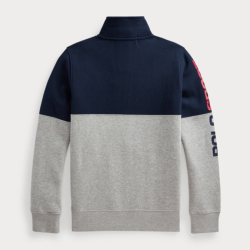 Custom Boy's 1/4 Snap Button Top Sweatshirt Front placket Pullover