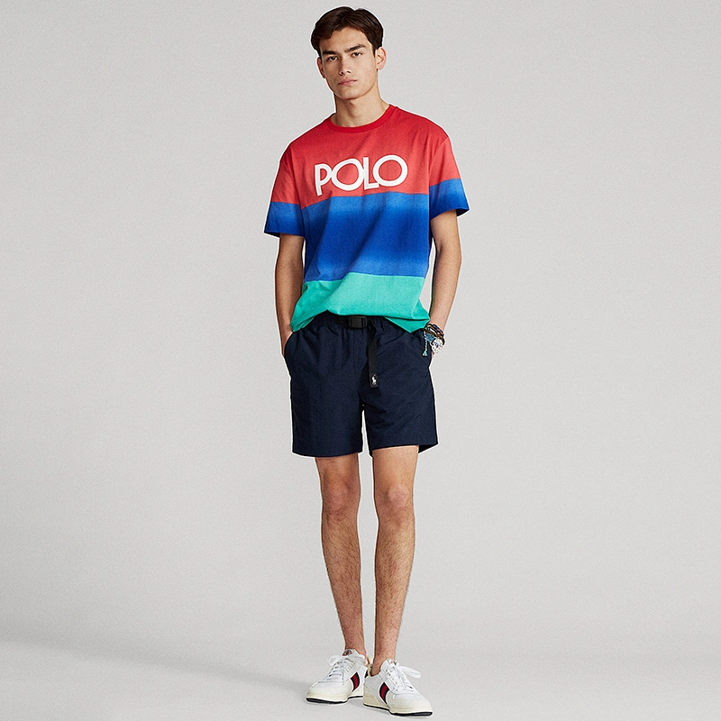 Men's Striped color block t-shirt Garment supplier