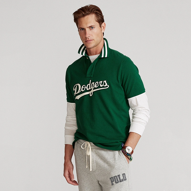 Custom Neutal Embroidered Letter Graphic Golf Polo Shirt