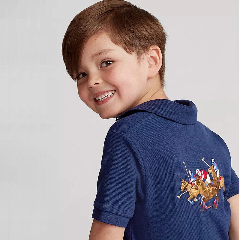 Custom Boys Classic Fit Mesh Polo Shirt clothing supplier