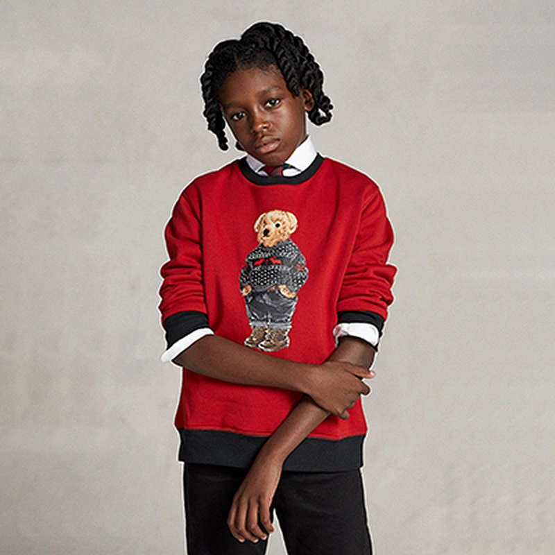 Custom Boys Crewneck Graphic Fleece Sweatshirt