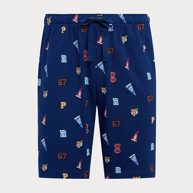 Custom Mens Casual Shorts Underwear Men's Jersey Knit Sleep Shorts