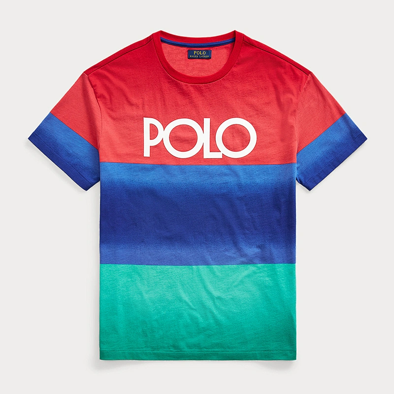 Men's Striped color block t-shirt Garment supplier