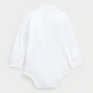 Custom Newborn Baby Boy Collared Polo Shirt Long Sleeve Romper Clothes
