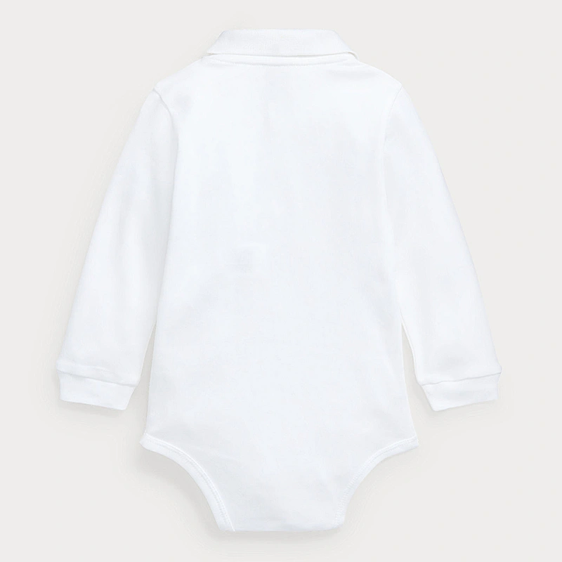 Custom Newborn Baby Boy Collared Polo Shirt Long Sleeve Romper Clothes