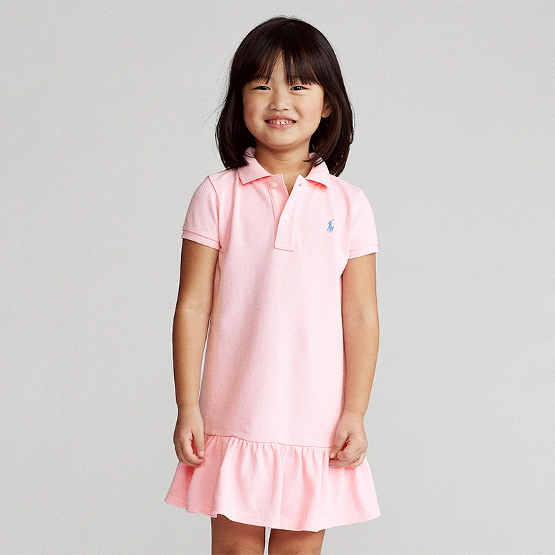 Custom Classic Girls Toddler Uniform Pique Polo Dress
