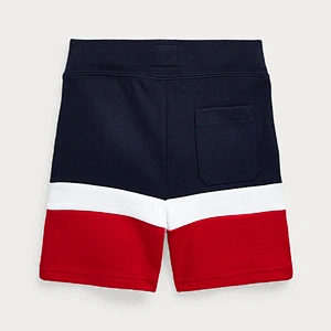 Custom Boy's Color Block Elastic Waist Shorts with Screen Printing Logo