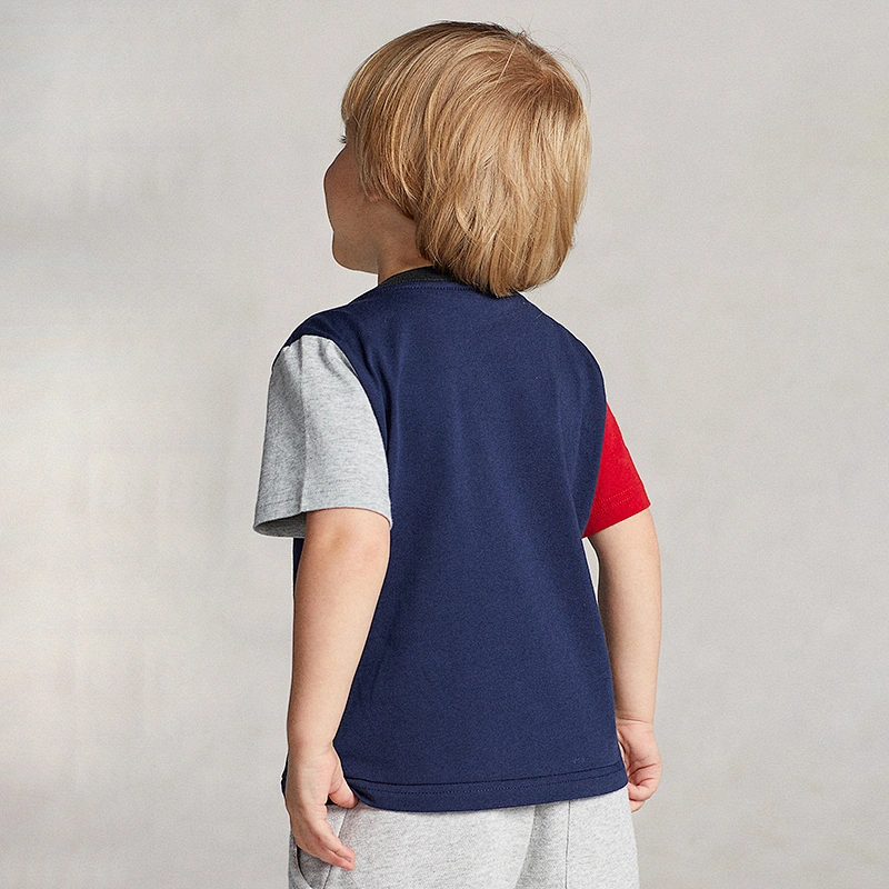 Custom Boy's Letter Graphic Crewneck T-shirt