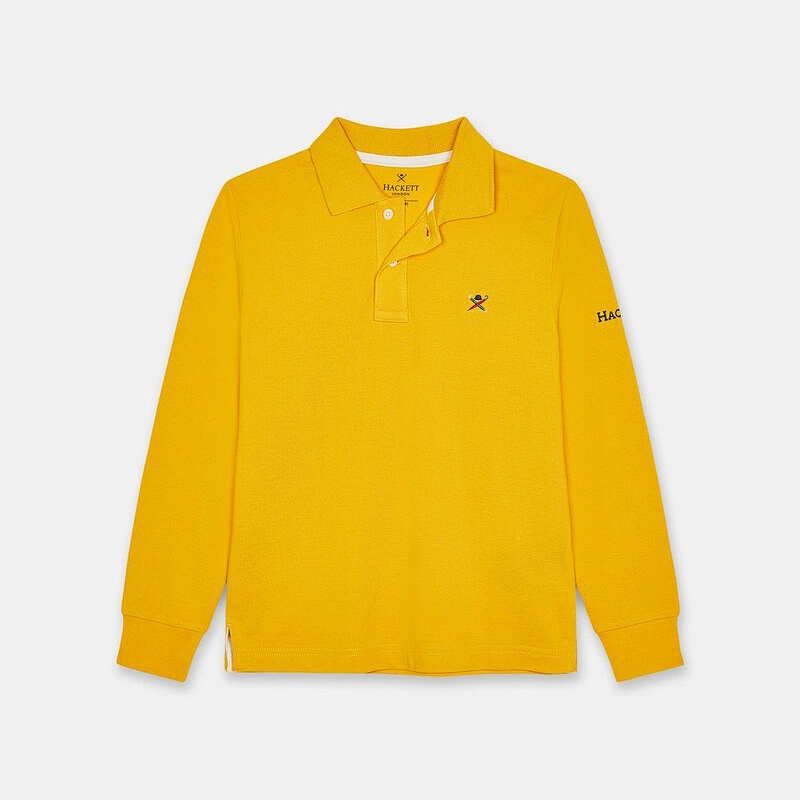 Custom Boy's Long Sleeve Pique Polo Shirt clothing Factory