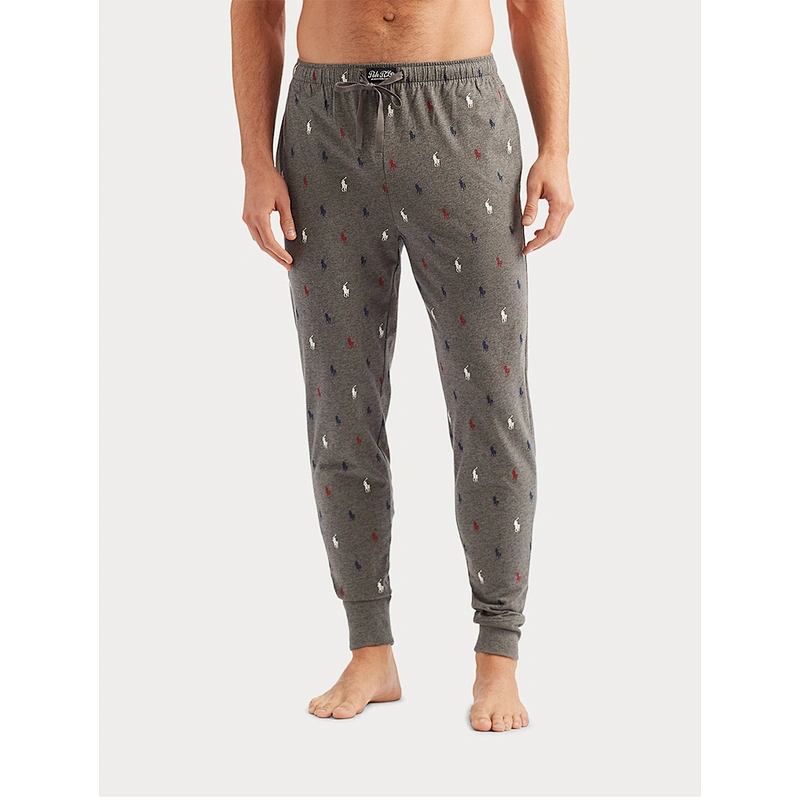 Custom Men's Cotton Printed Pajama Pants Lightweight Sports Pants with Pockets