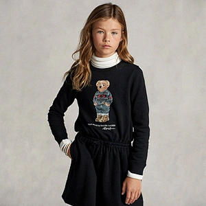 Custom Girls Crewneck Pullover Hoodie with Elastic Waistband
