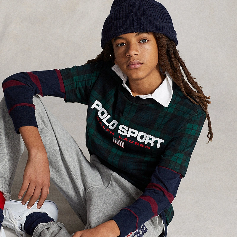 Custom Boy's Classic Plaid Cotton T-shirt Summer Tee