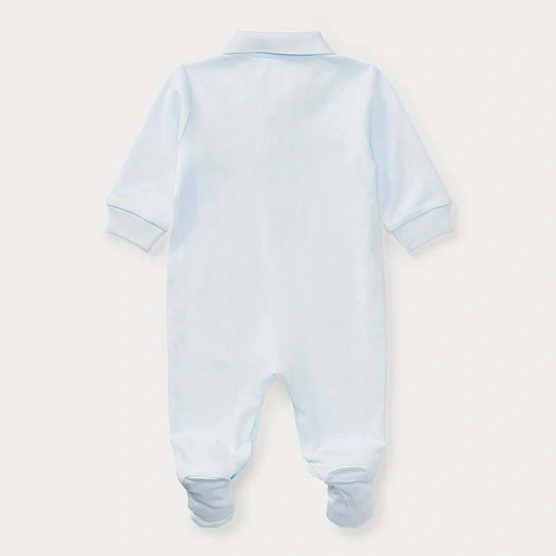 Custom Baby Boy's Long Sleeve Romper with Screen Printing Graphic