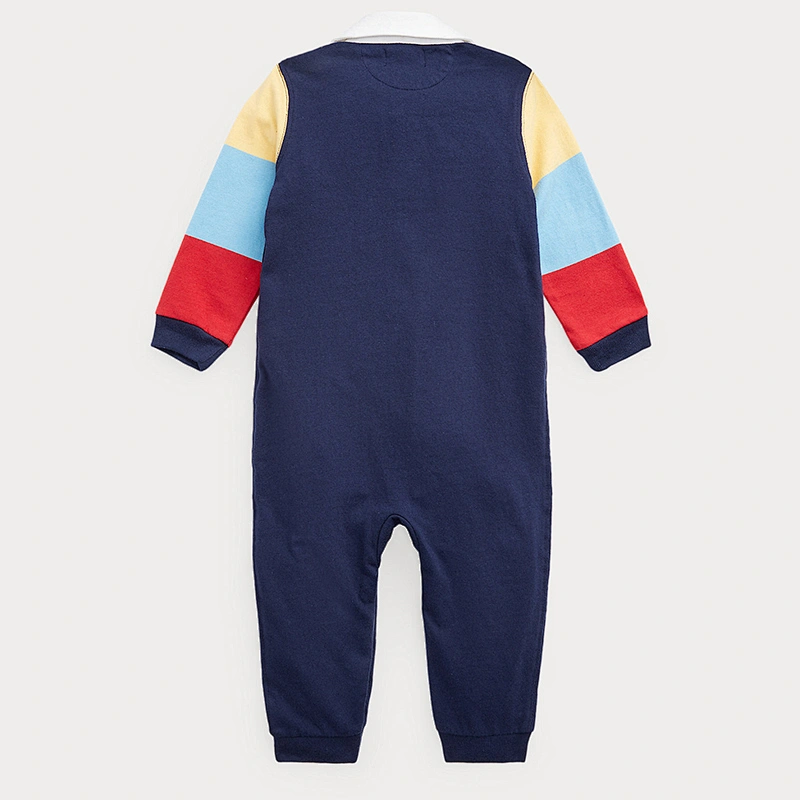 Custom  Baby and Toddler Color Block Hooded Romper