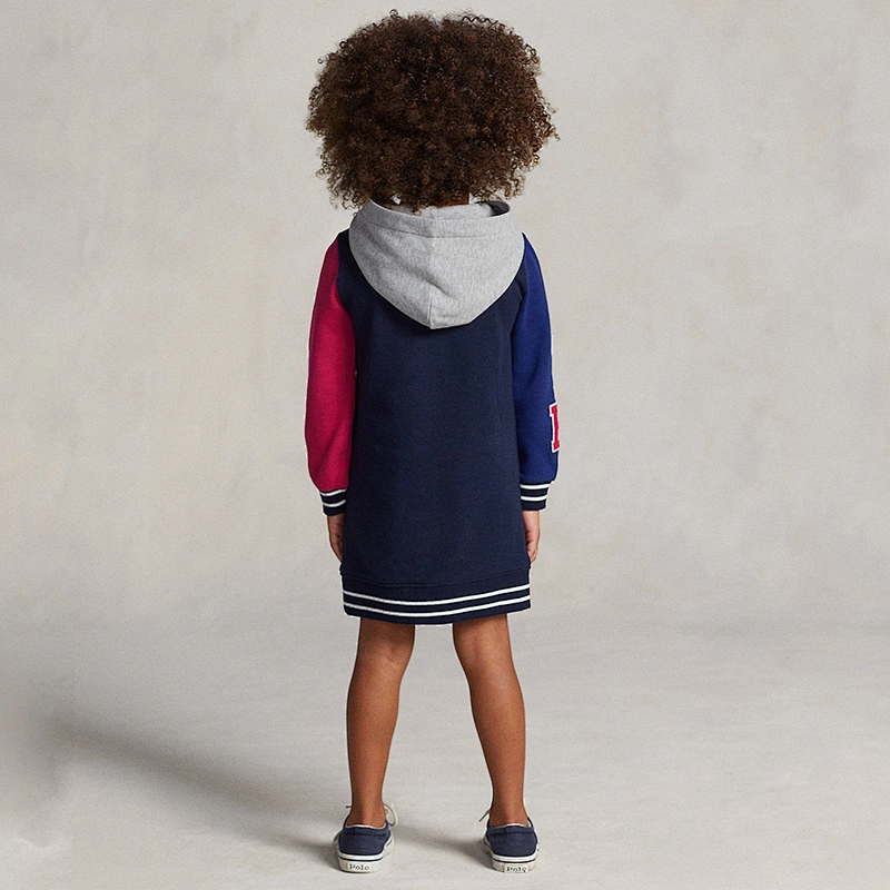 Custom Girls Color Block Hoodie Sweatshirt with Kangaroo Pocket
