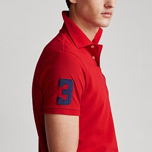 Custom Men's Classic Plain Golf Polo Shirt with Embroidered Logo