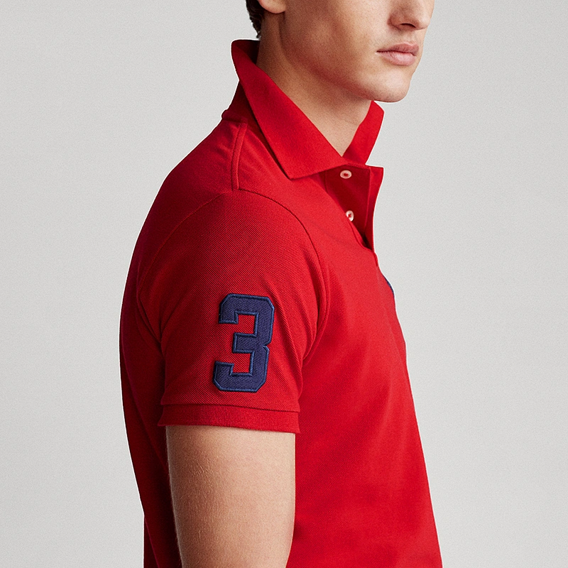 Custom Men's Classic Plain Golf Polo Shirt with Embroidered Logo