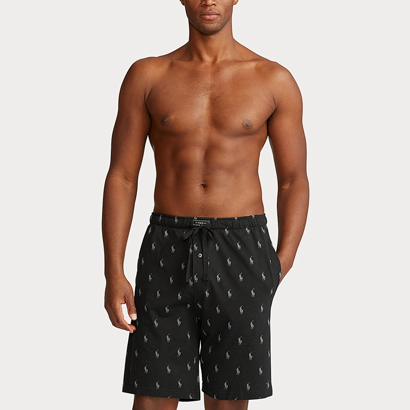Custom Mens Casual Shorts Underwear Men's Jersey Knit Sleep Shorts