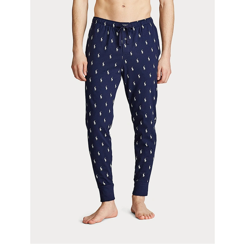 Custom Men's Cotton Printed Pajama Pants Lightweight Sports Pants with Pockets