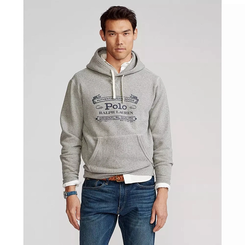 Custom Mens Classic Soft Cotton Fleece Hoodies Casual Active Sweatshirt With Kanga Pocket