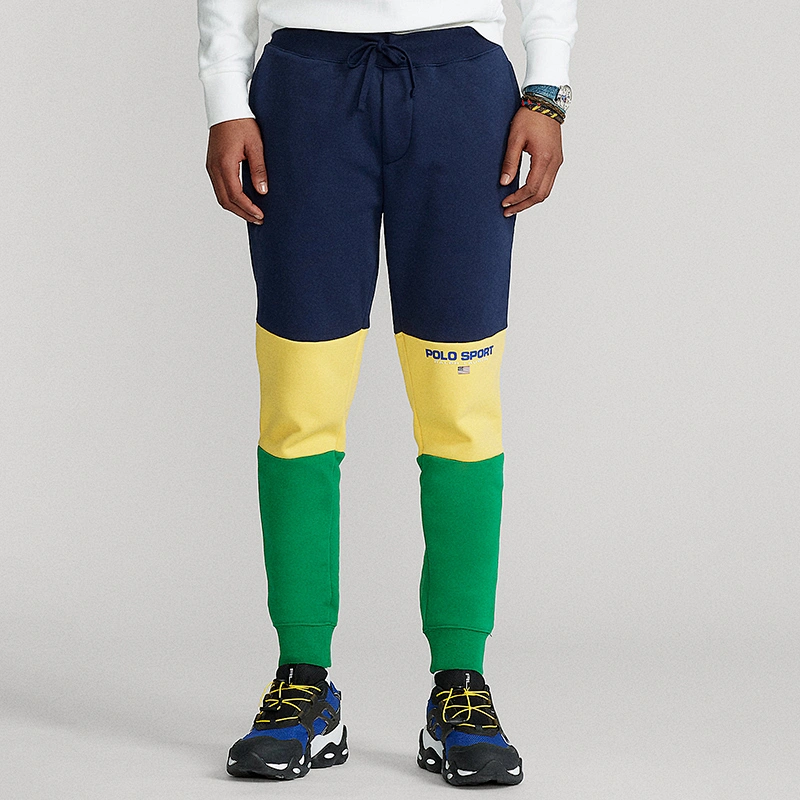 Custom Men's Color Block Sweatpants with Novelty Color