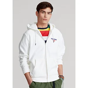 Custom Men's Lightweight Full-zip Hooded Sweatshirt with Embroidered Logo