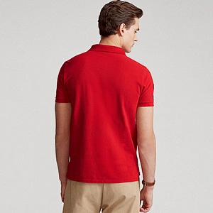 Custom Men's Classic Plain Golf Polo Shirt with Embroidered Logo