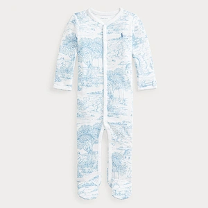 Custom Baby Boy's Long Sleeve Romper with Screen Printing Graphic