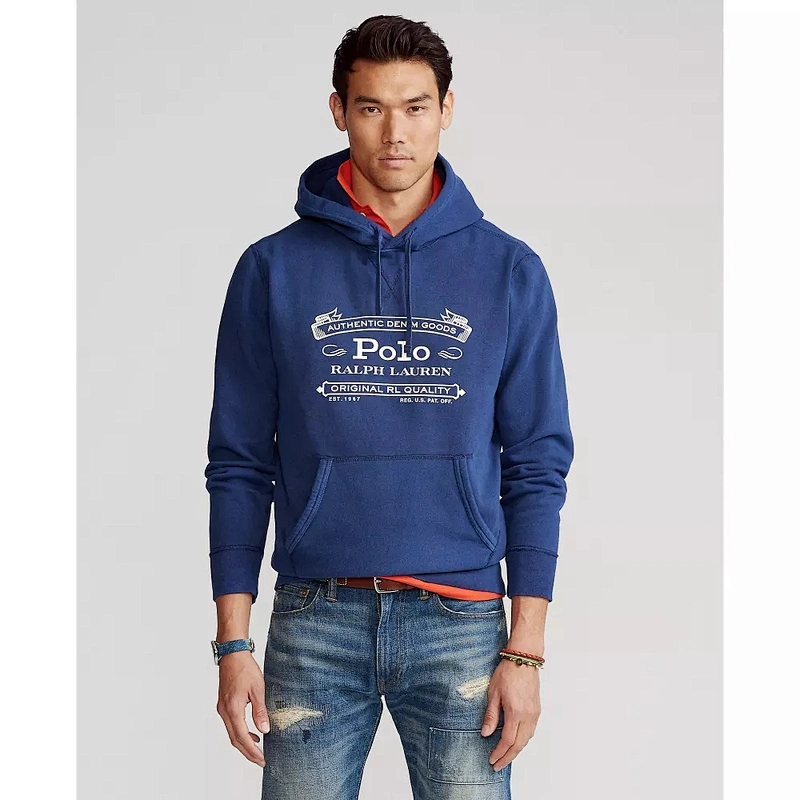 Custom Mens Classic Soft Cotton Fleece Hoodies Casual Active Sweatshirt With Kanga Pocket