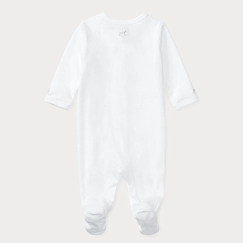 Custom Baby Boy's Long Sleeve Romper with Screen Printing Graphic