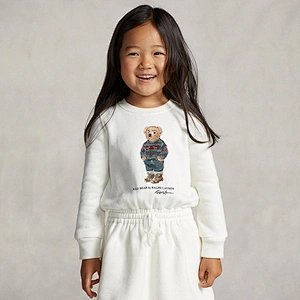Custom Girls Crewneck Pullover Hoodie with Elastic Waistband