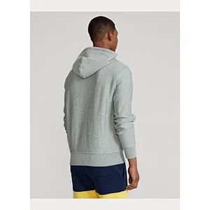 Custom Men's Lightweight Full-zip Hooded Sweatshirt with Embroidered Logo