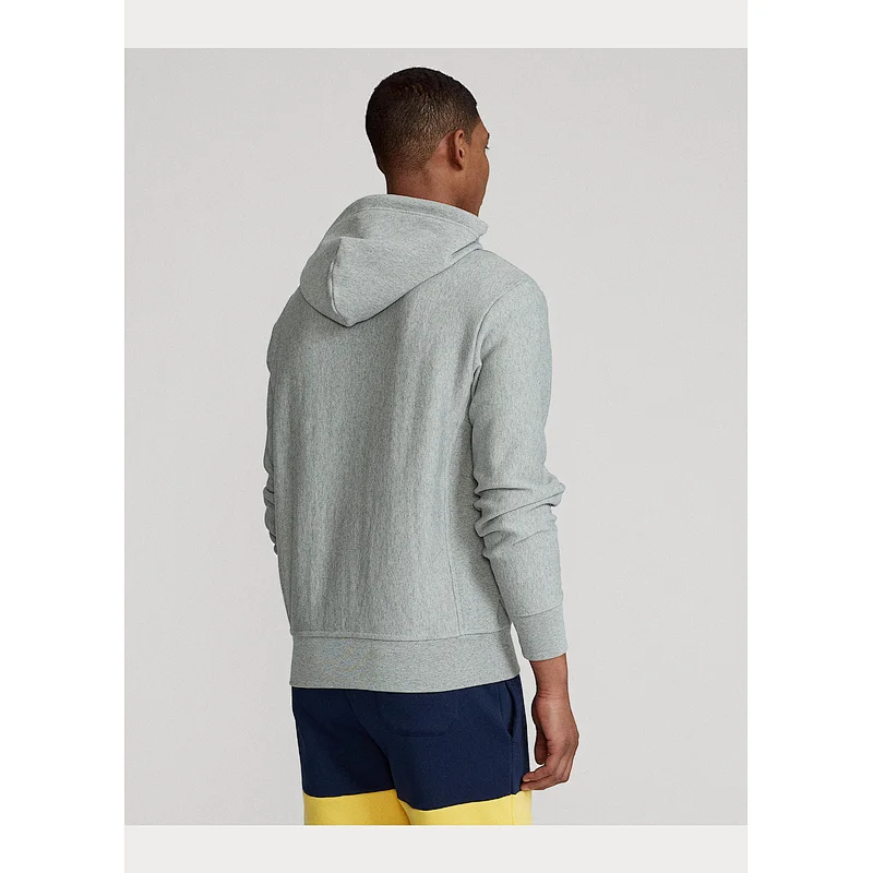Custom Men's Lightweight Full-zip Hooded Sweatshirt with Embroidered Logo