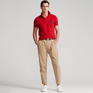 Custom Men's Classic Plain Golf Polo Shirt with Embroidered Logo