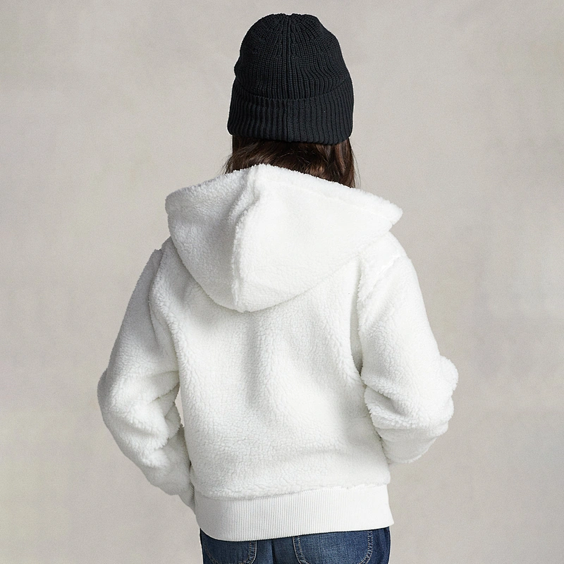 Custom Teddy Fleece Pullover Full Zip Sweatshirt for Kids