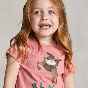 Custom Girls' Basic Short Sleeve Graphic Top