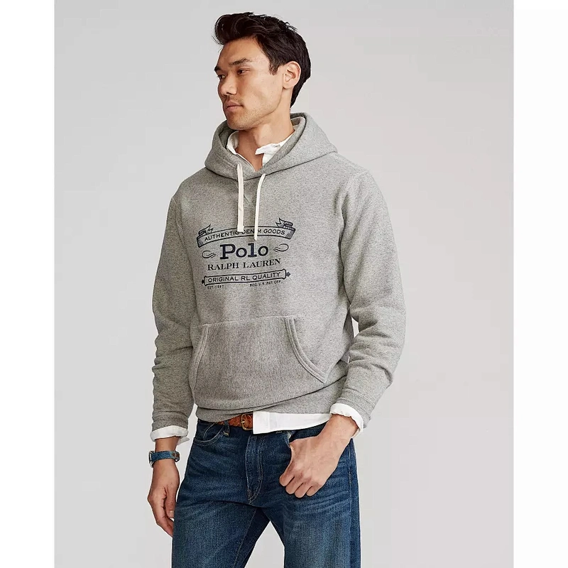 Custom Mens Classic Soft Cotton Fleece Hoodies Casual Active Sweatshirt With Kanga Pocket