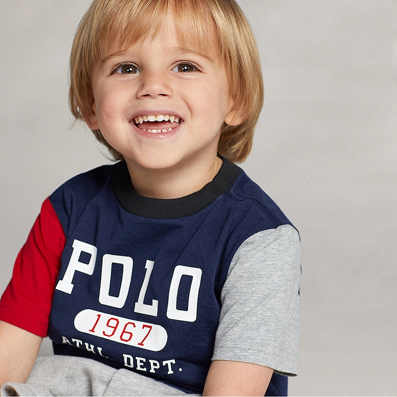 Custom Boy's Letter Graphic Crewneck T-shirt