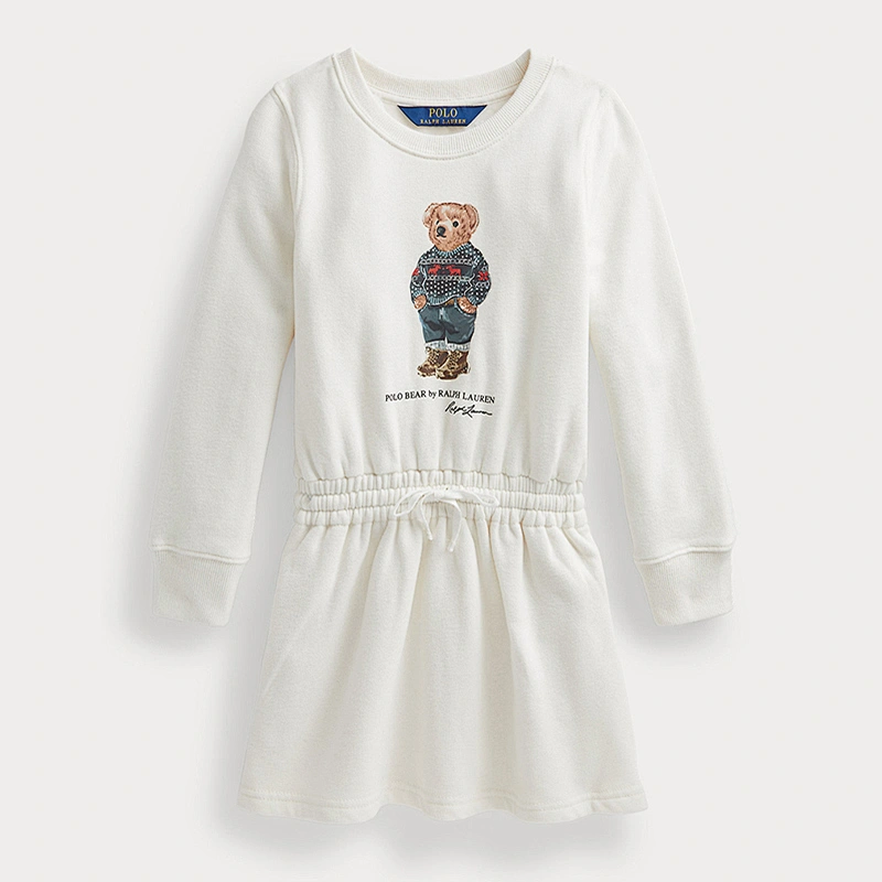 Custom Girls Crewneck Pullover Hoodie with Elastic Waistband