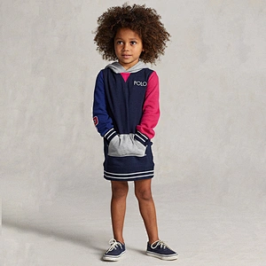 Custom Girls Color Block Hoodie Sweatshirt with Kangaroo Pocket