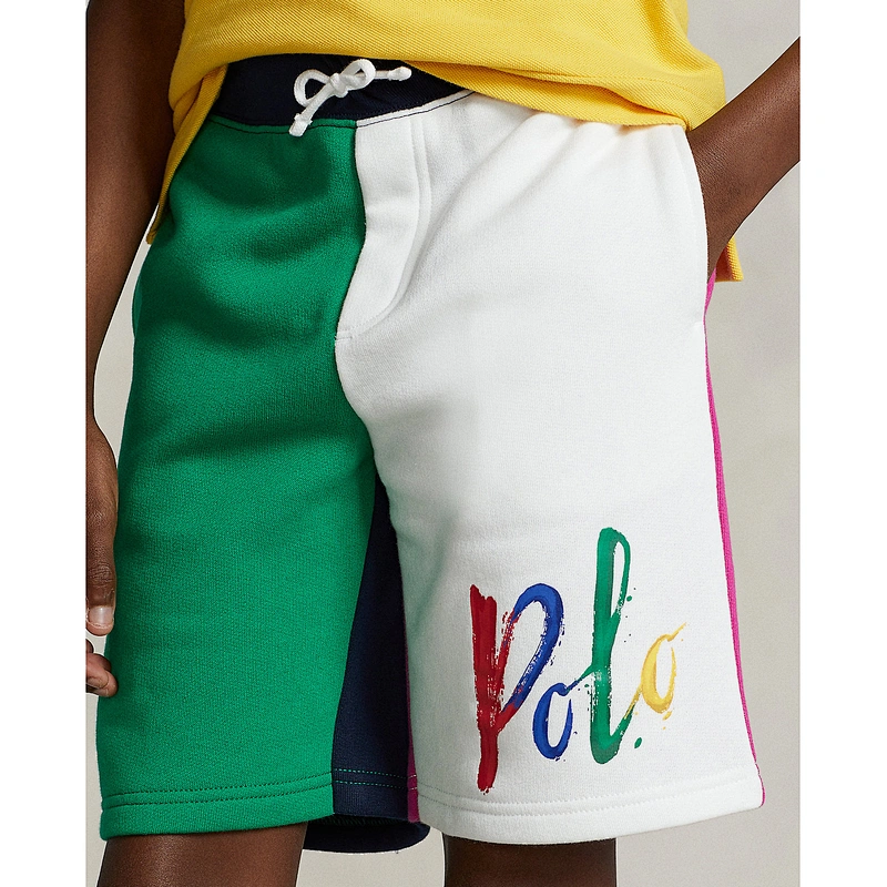 Custom Boy's Fleece Jogger Shorts, Printed Jersey Shorts