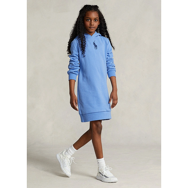 Custom Girls Casual Hoodie Sweatshirt Dress with Hood