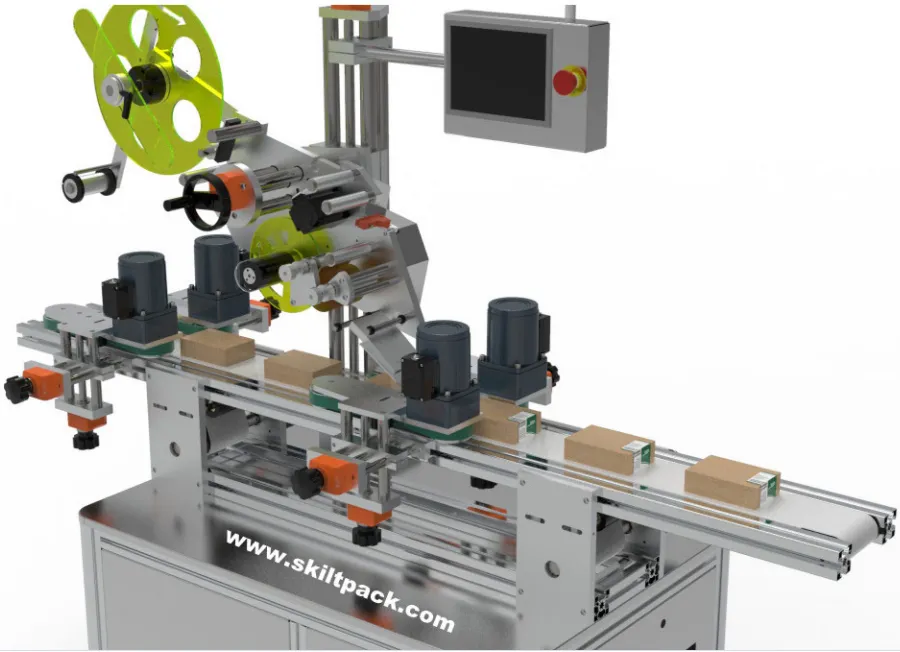 Auto C-Wrap labeling machine for box tray bag SKILT Machinery