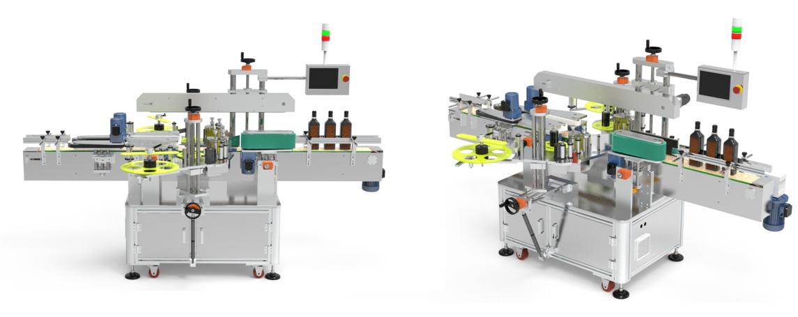 CHEMCORE IMPEX flat shampoo bottle labeling machine supplier SKILT Machinery