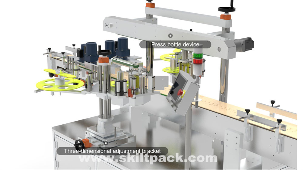 two sides labeling machine l bottle labeling machine 