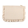 Checkered cloth cosmetic bag
