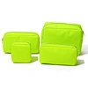 Neon green makeup bag
