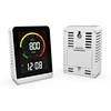 Air Quality Monitor, 3-in-1 Combo CO2 Moisture Meter Pollution Meter, Sensor, Tester; Detect & Test Indoor Pollution, Carbon Dioxide Detector Temperature and Humidity Indoor, with time and alarm clock