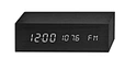Wood LED clock with FM radio